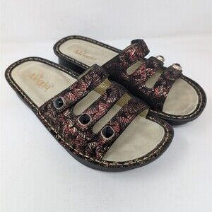 Alegria Kacee Drama Slide Sandal Shoes Size 40 US 9.5 Jeweled Straps EUC